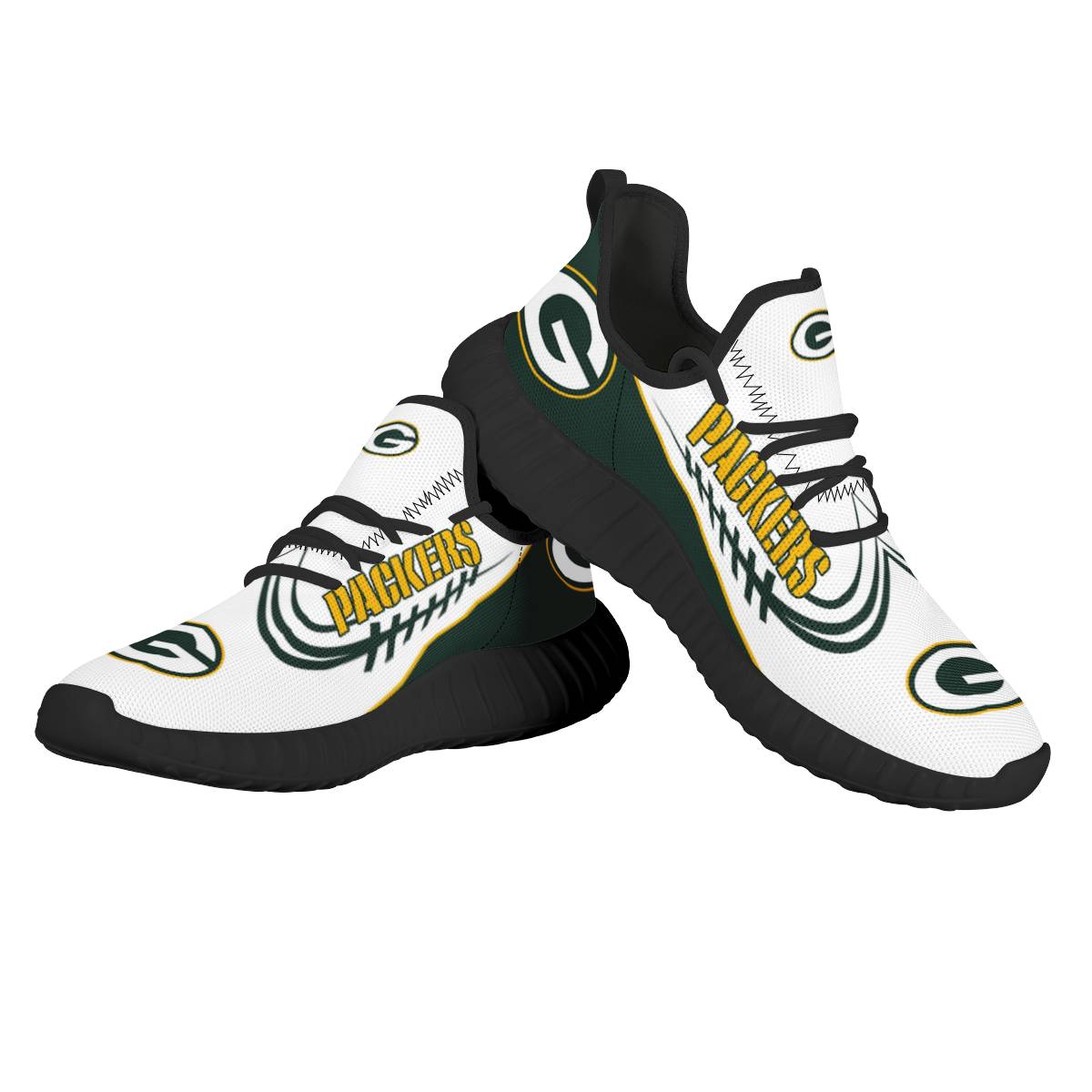 Men's NFL Green Bay Packers Mesh Knit Sneakers/Shoes 010